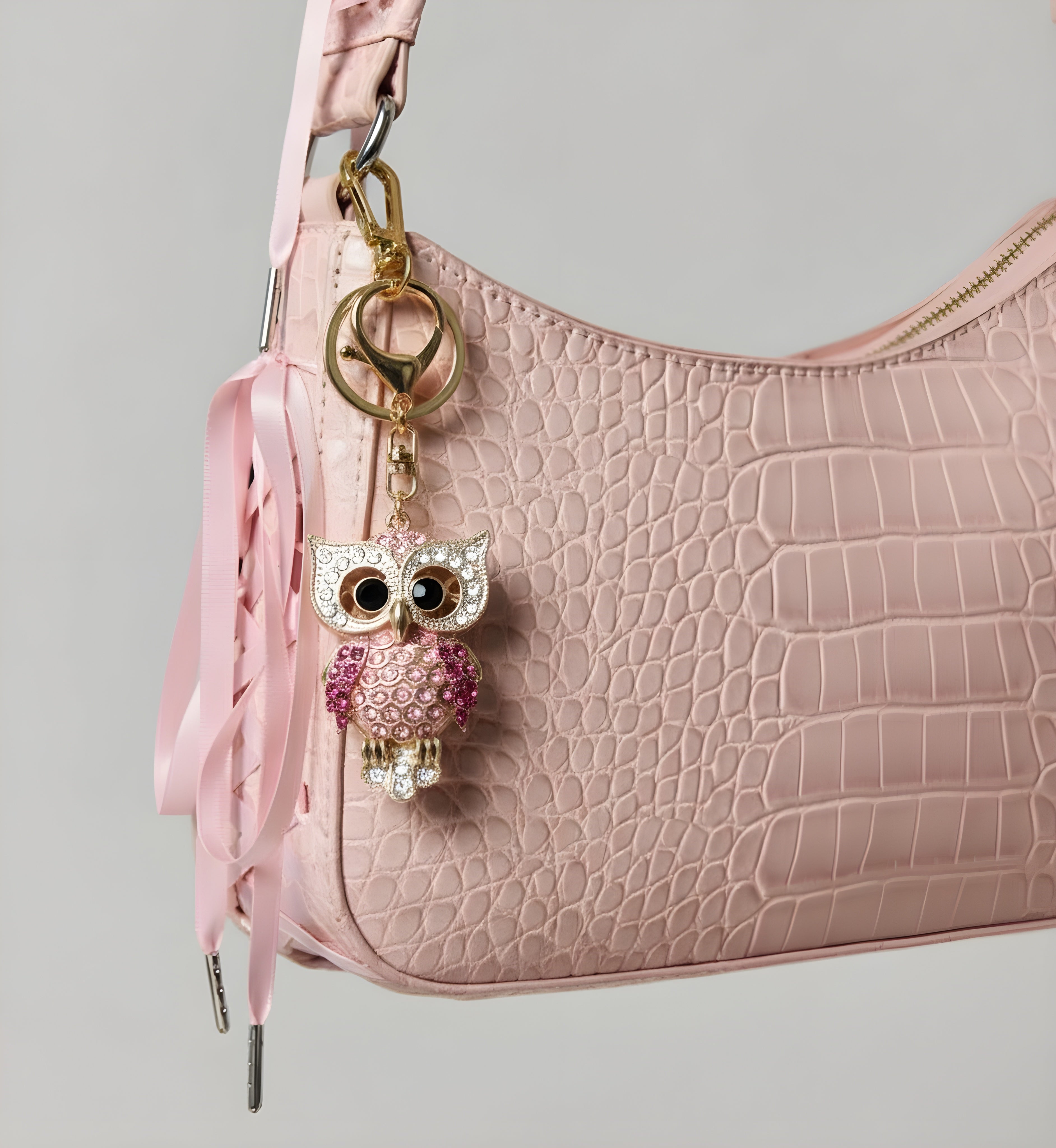 Crystal Owl Keychain